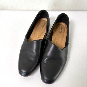 Clarks Juliet Palm Loafer Shoes Size 11 M Black Leather Ultimate Comfort